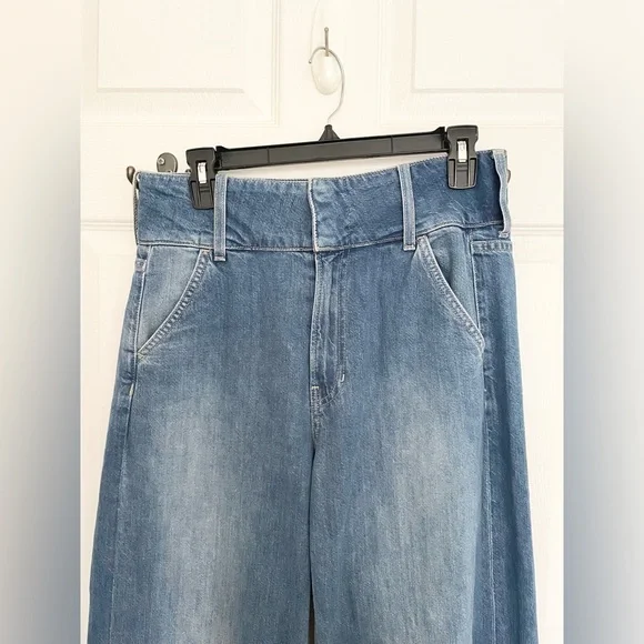 Veronica Beard: Taylor Relaxed Wide Leg High Rise blue Jeans Sz 27, 100% Cotton - Picture 4 of 16